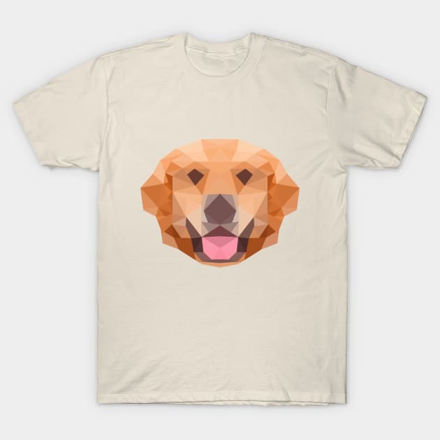Golden Retriever Low Poly T-Shirt by Herman12354